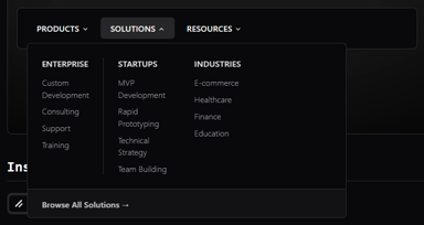 Navigation Menu SSR