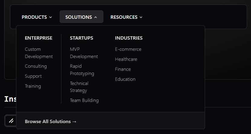 Navigation Menu SSR